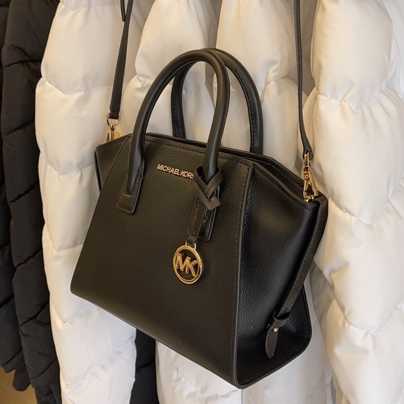 Michael Kors Avril Small Satchel Crossbody Black - Picture 2 of 16